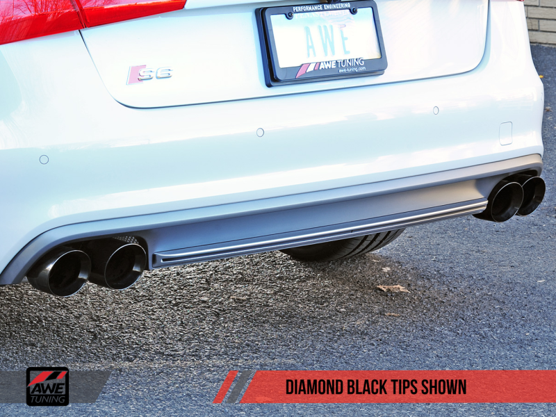 AWE Tuning Audi C7 / C7.5 S6 4.0T Track Edition Exhaust - Chrome Silver Tips