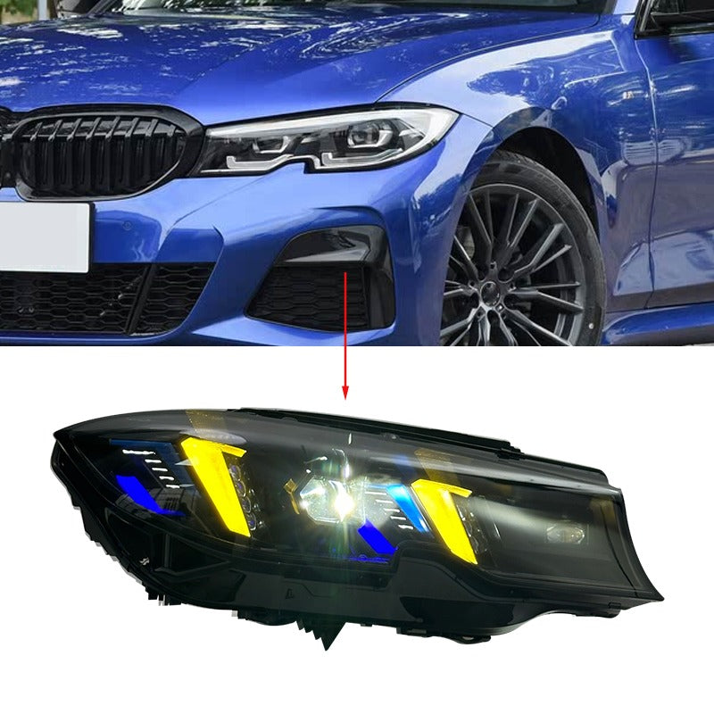 BMW G20 Complete Snake Eyes Style CSL Yellow/White LED Headlights (2019