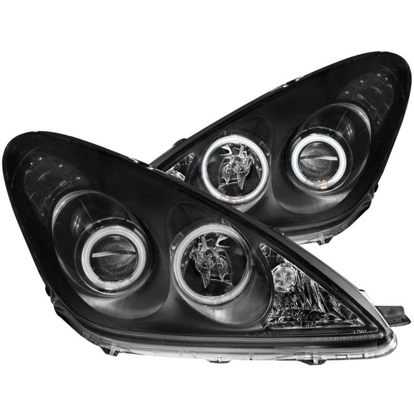 ANZO 02-06 Lexus ES300/330 Halo Projector Headlights Black – Black