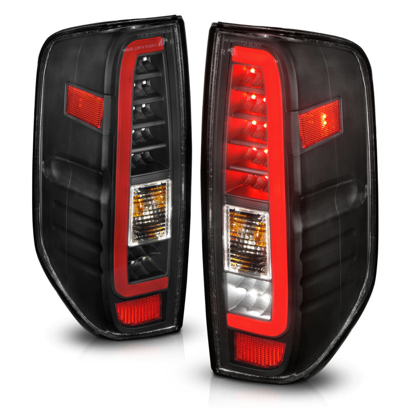 ANZO 2005-2021 Nissan Frontier LED Taillights Black – Black Ops