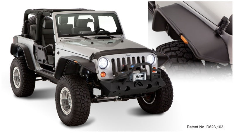 Bushwacker Trail Armor Rear Corner Covers For Jeep Wrangler JK 2-Door 2007-2018