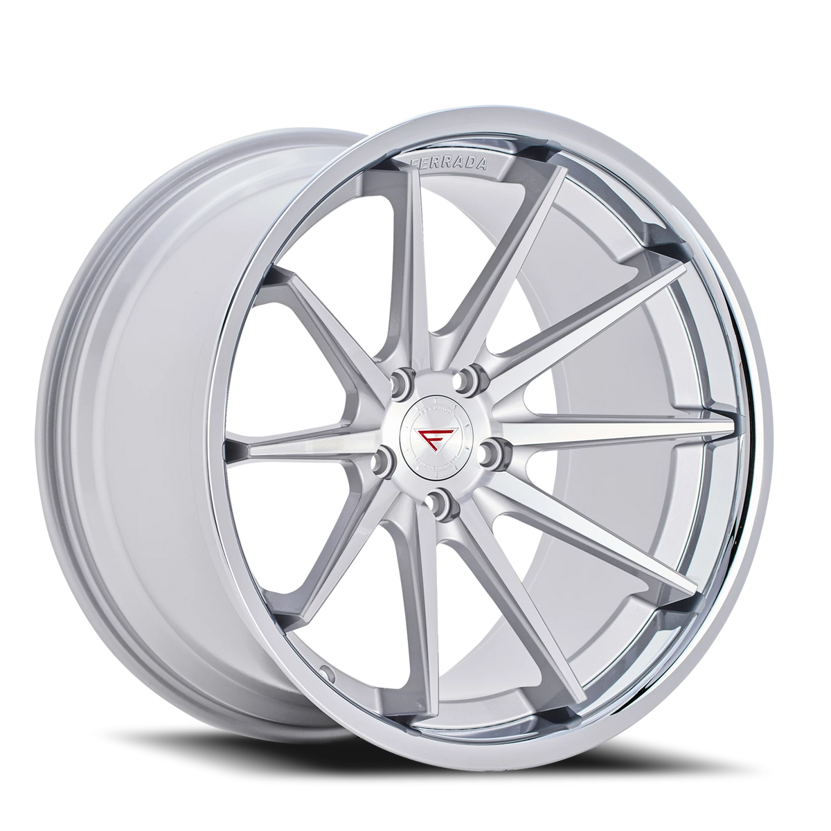 Ferrada FR4 MS 22x9 +35 5x114mm 73.1mm Machined Silver Chrome Lip