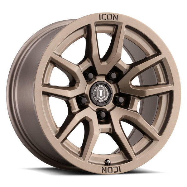 ICON Vector 5 17x8.5 Bronze Wheels Toyota Tundra LC LX570 – Black