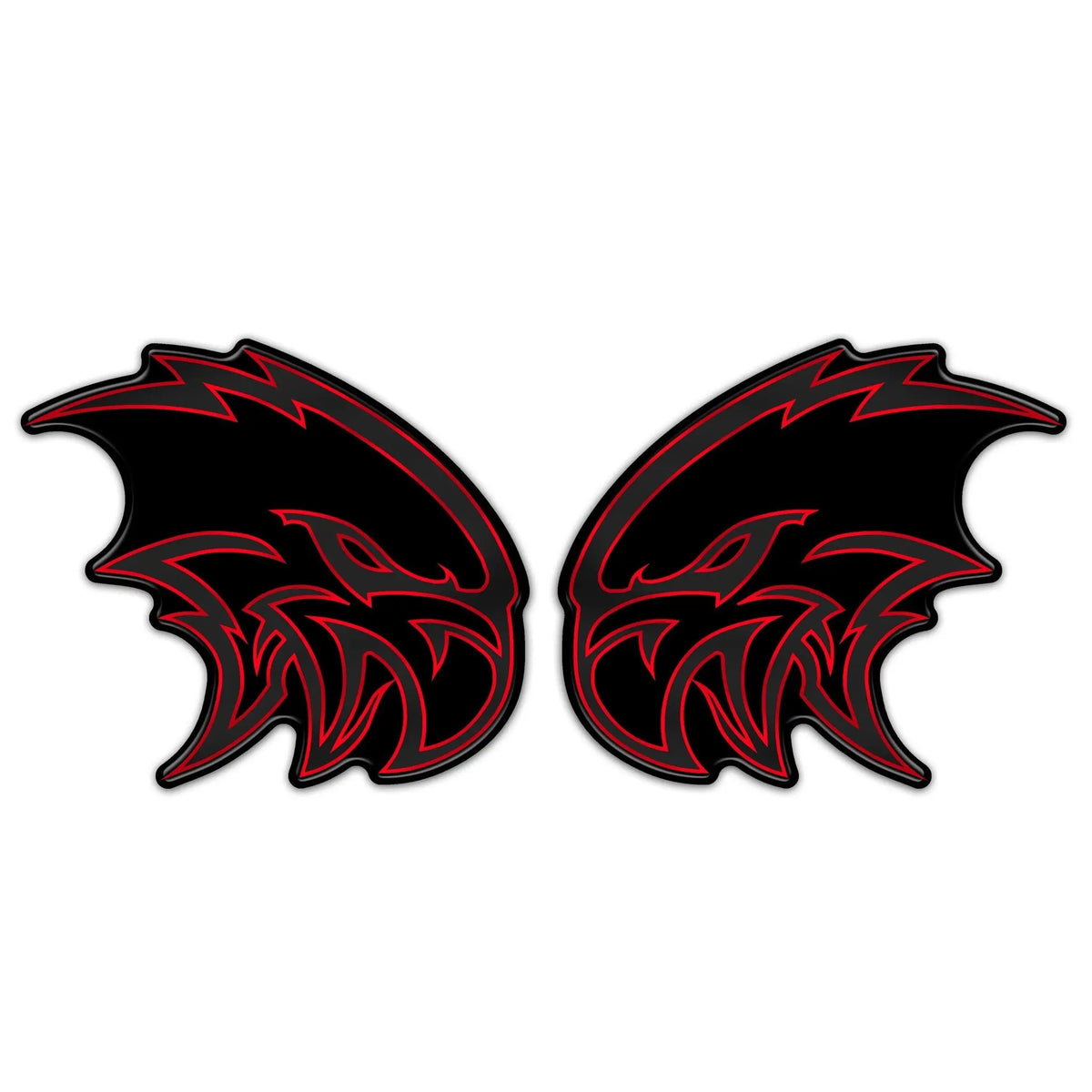 Matte Black TRACKHAWK Fender Badges Jeep Grand Cherokee (2pc