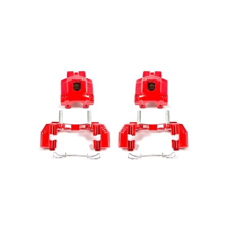Power Stop 99-04 Jeep Grand Cherokee Rear Red Calipers Pair