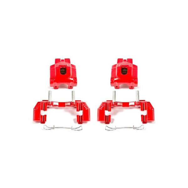 Power Stop 99-04 Jeep Grand Cherokee Rear Red Calipers Pair