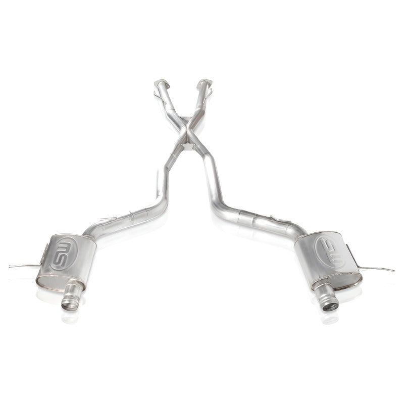 hauck exhaust Stainless Works 2018 Jeep TrackHawk 6.2L 3in Catback System X-Pipe Turbo S-Tube