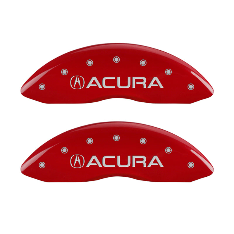 MGP 4 Caliper Covers Engraved Front Acura Engraved Rear MDX Red