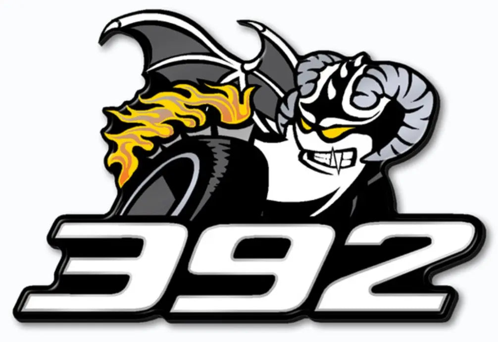 392 Demon Pack Fender Badge - 2-Piece Set in 12 Colors - Easy Peel