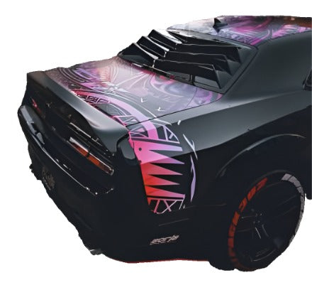 2008-2023 Dodge Challenger Bakkdraft Louver | Black Ops – Black