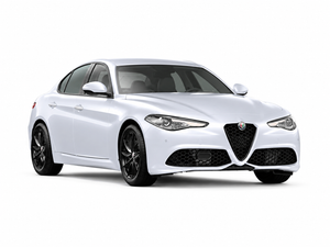 Modern Alfa Romeo Giulia sedan on a white background
