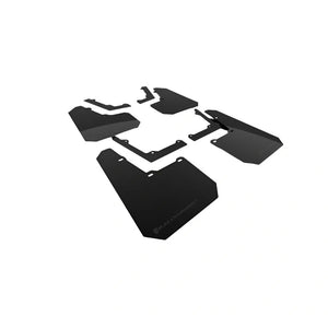 Tesla Hybrid & Electric Vehicle Parts and Accessories — Rally Armor 2024 Tesla Cybertruck Black UR Mud Flap Metallic Black Logo