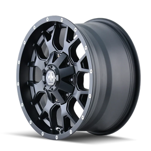 Lexus LX700h Parts and Accessories — Mayhem 8015 Warrior 20x10 / 6x135 BP / -25mm Offset / 106mm Hub Matte Black Wheel