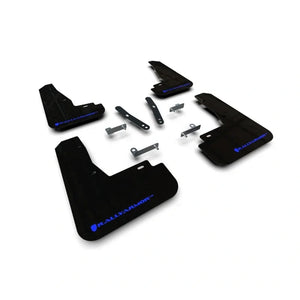 Kia EV6 GT Parts and Accessories — Rally Armor 22-23 Kia EV6 Black UR Mud Flap Blue Logo