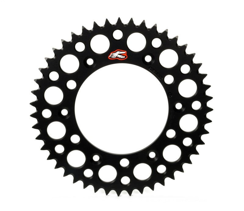 REN150U-520-50GBBK-Renthal 99-24 Yam YZ125/X/G/ 250/F/X/450F/FX/ WR250-450F Rear Grooved Sprocket - Blk 520-50P Teeth-Sprockets-Renthal