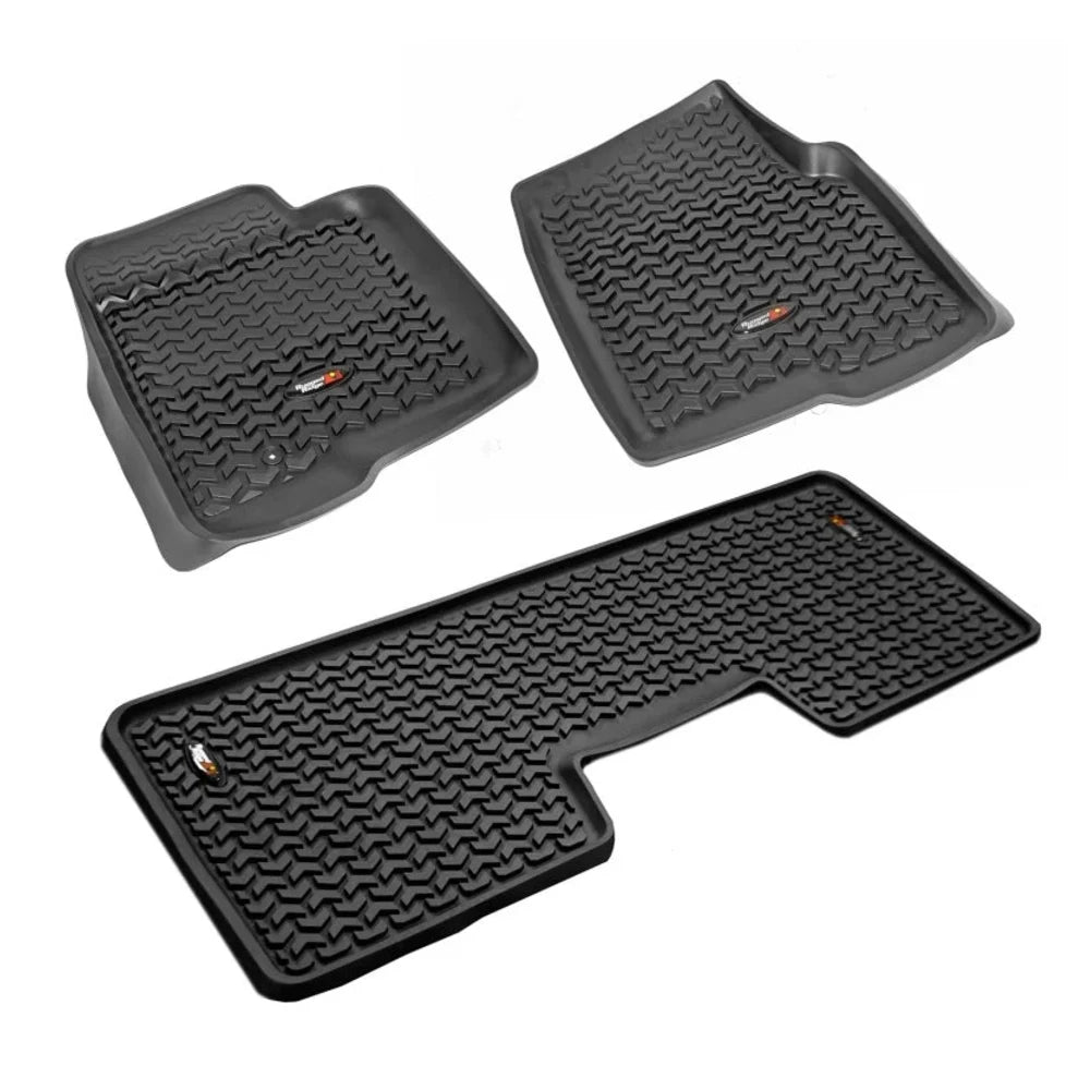 Rugged Ridge Floor Liner Front/Rear Black 2009-2014 Ford F-150 / Raptor Regular / S-Cab / S-Crew - Rugged Ridge 82989.21
