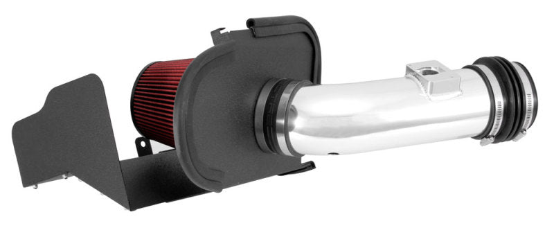 SPE9973-Spectre 03-07 Ford SD V8-6.7L DSL Air Intake Kit - Polished w/Red Filter-Cold Air Intakes-Spectre