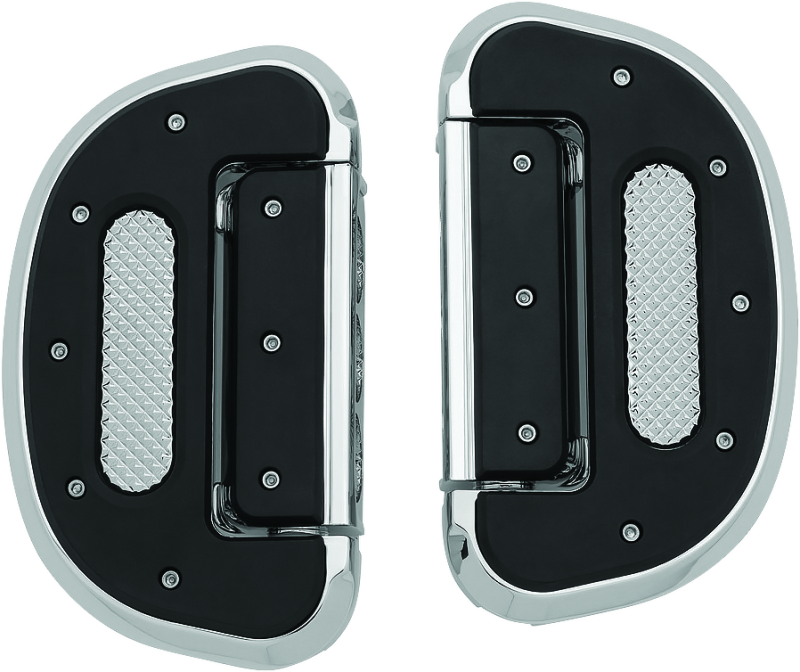 KUR7045-Kuryakyn Heavy Industry Passenger Floorboard Without Adapter Chrome-Footpegs-Kuryakyn