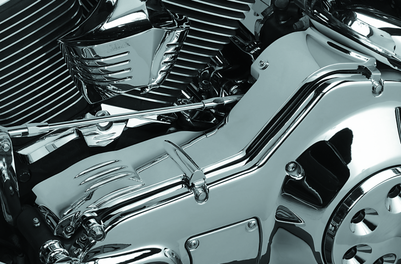 KUR8294-Kuryakyn Cast Inner Primary Cover 90-06 Touring Models Chrome-Engine Covers-Kuryakyn