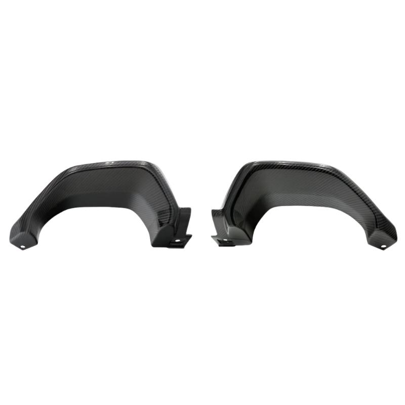 REMRMK-05-EC01S-02-Remark 2022+ Subaru WRX Carbon Fiber Exhaust Finisher - Gloss Finish-Exhaust Hardware-Remark