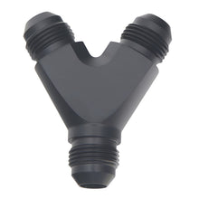 Load image into Gallery viewer, DWK6-02-0706-B-DeatschWerks 8AN Male Flare to 8AN Male Flare to 8AN Male Flare Y Fitting - Anodized Matte Black-Distribution Blocks-DeatschWerks