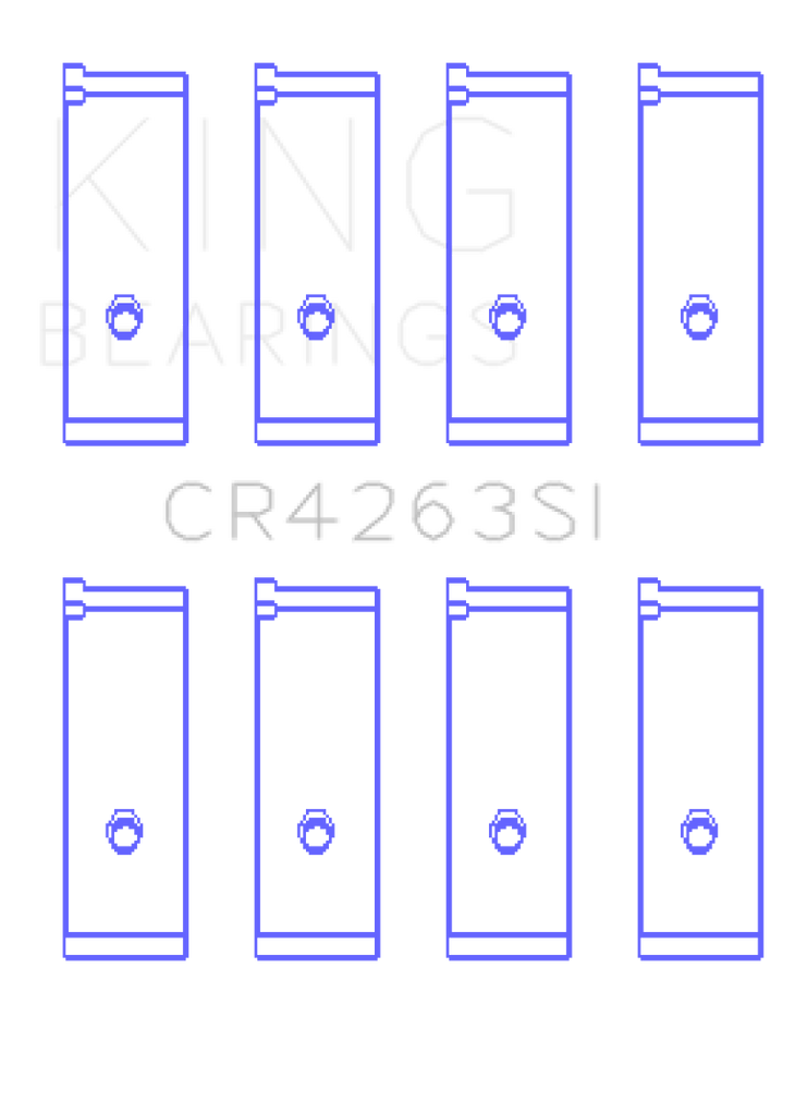 KINGCR4263SI0.25-King Toyota 1ZZ-FE (Size .25) Rod Bearing Set-Bearings-King Engine Bearings