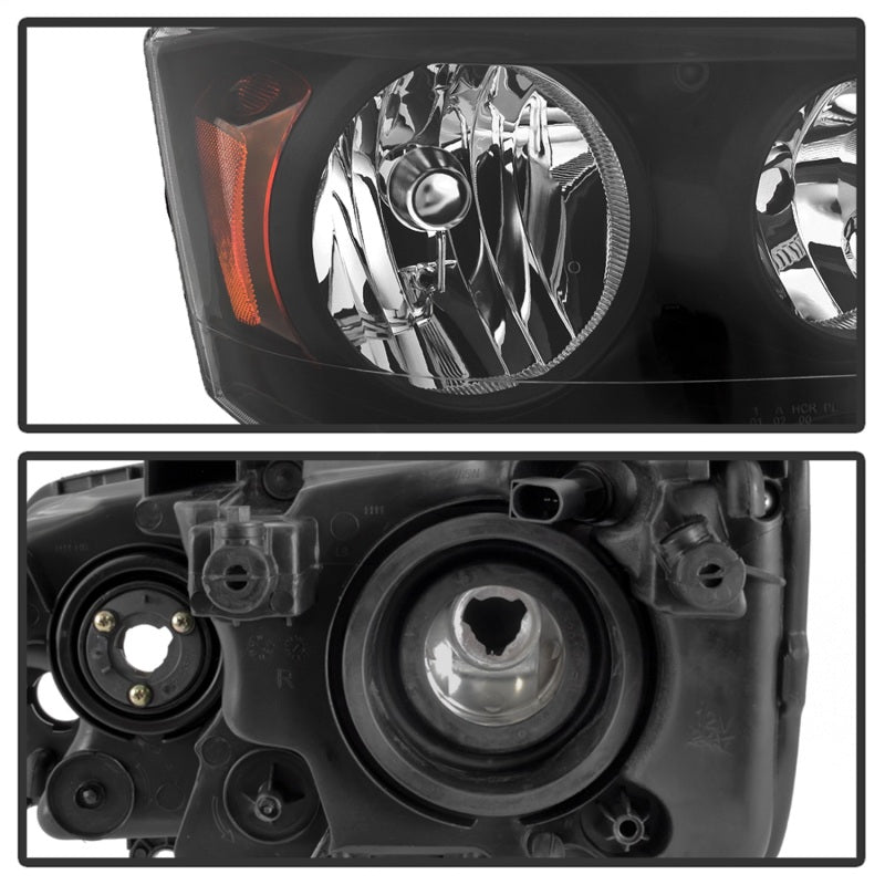 SPY9042492-xTune 11-17 Dodge Grand Caravan OEM Style Headlights - Black (HD-JH-CHRTC08-AM-BK)-Headlights-SPYDER