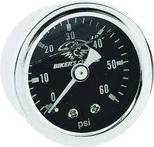 Load image into Gallery viewer, BKC210079-Bikers Choice Black Face Liquid Filled Oil Pressure Gauge 0-60 Psi 1/8 NPT-Gauges-Bikers Choice