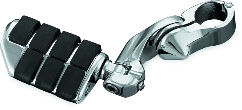 KUR4523-Kuryakyn Tour-Tech Cruise 4in Mount Arm With Dually ISO Pegs 1-1/4in Clamp Chrome-Footpegs-Kuryakyn