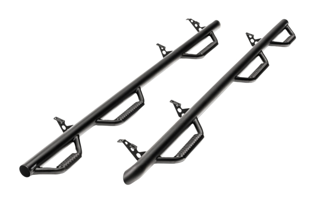 N-Fab Nerf Step 02-08 Dodge Ram 1500/2500/3500 Quad Cab 8ft Bed - Tex. Black - Bed Access - 3in-Side Steps-N-Fab