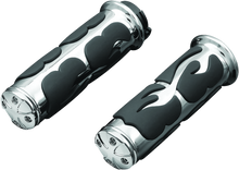 Load image into Gallery viewer, KUR6260-Kuryakyn ISO Flame Grips Dual Cable Chrome-Grips-Kuryakyn