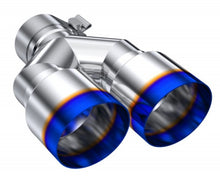 Load image into Gallery viewer, MBRPT5171BE-MBRP Burnt End Tip 2.5 ID, Dual 3.5 OD Out, 9.5 length, Single wall 304 Stainless Steel-Tail Pipes-MBRP