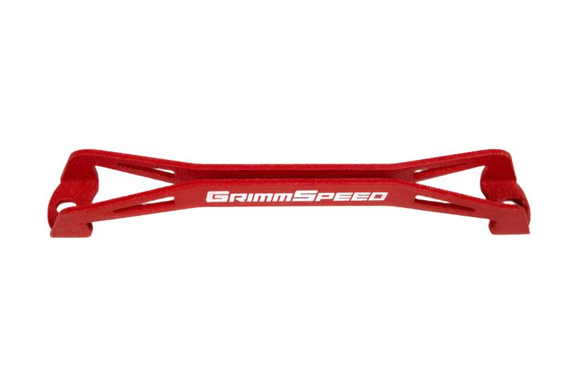 GRM121033-GrimmSpeed 08-18 Subaru WRX/STI Lightweight Battery Tie Down - Red-Battery Tiedowns-GrimmSpeed