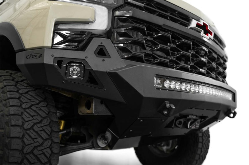 ADDF120083030103-Addictive Desert Designs 2022+ Chevy Silverado 1500 ZR2 Stealth Fighter Front Bumper-Bumpers - Steel-Addictive Desert Designs