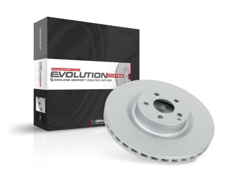 PSBAR85107EVC-Power Stop 05-12 Ford F-250 Super Duty Front Evolution Geomet Coated Rotor-Brake Rotors - OE - Cryo-PowerStop