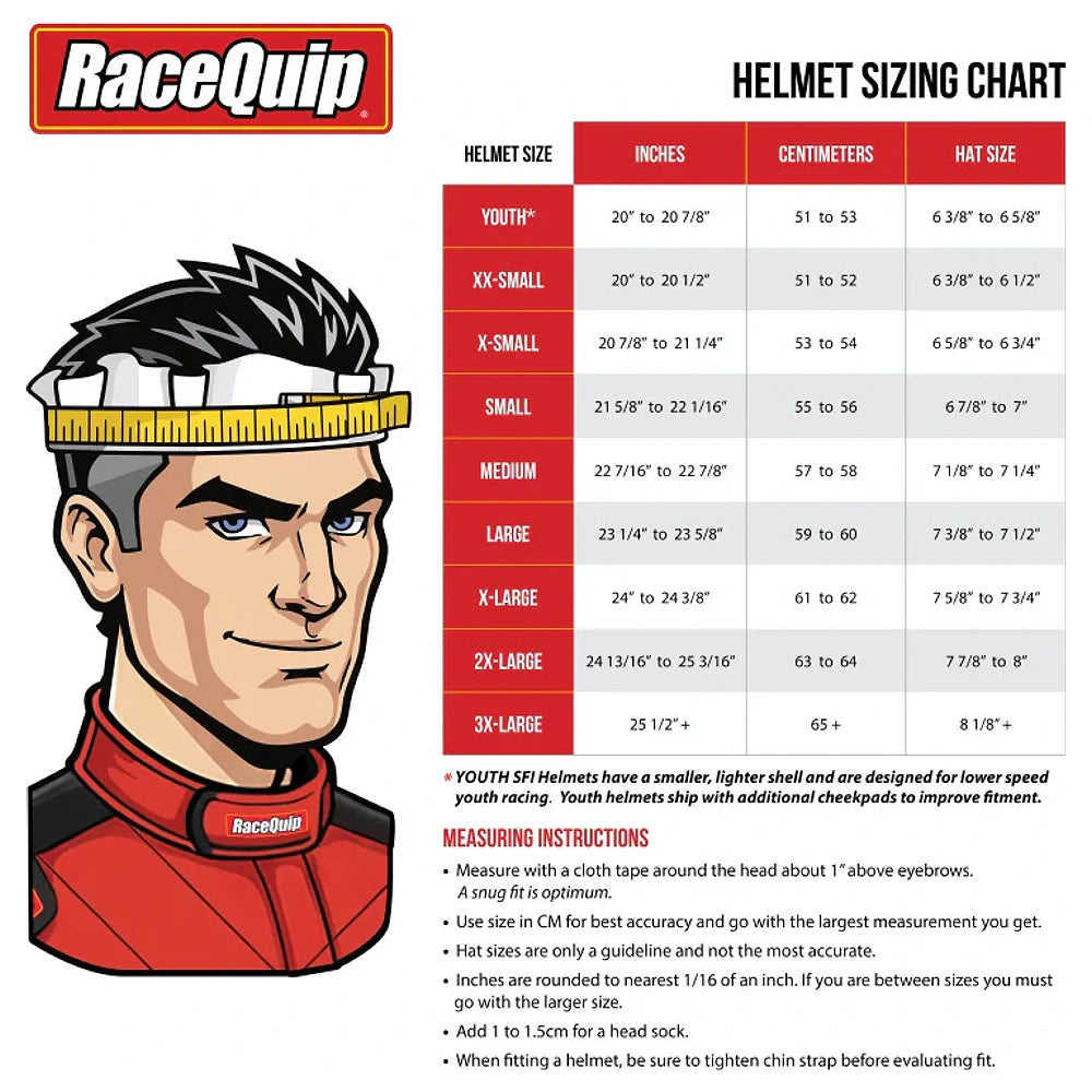 RaceQuip PRO25 SA2025 WH SML HELMET - product view 3