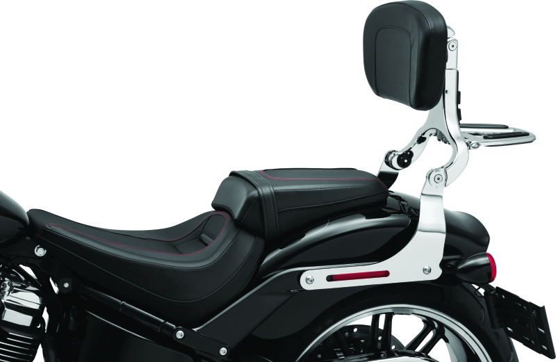 KUR7081-Kuryakyn Fixed Mounts Multi-Purpose Driver & Passenger Backrest 18-Up Softail Black-Seats-Kuryakyn