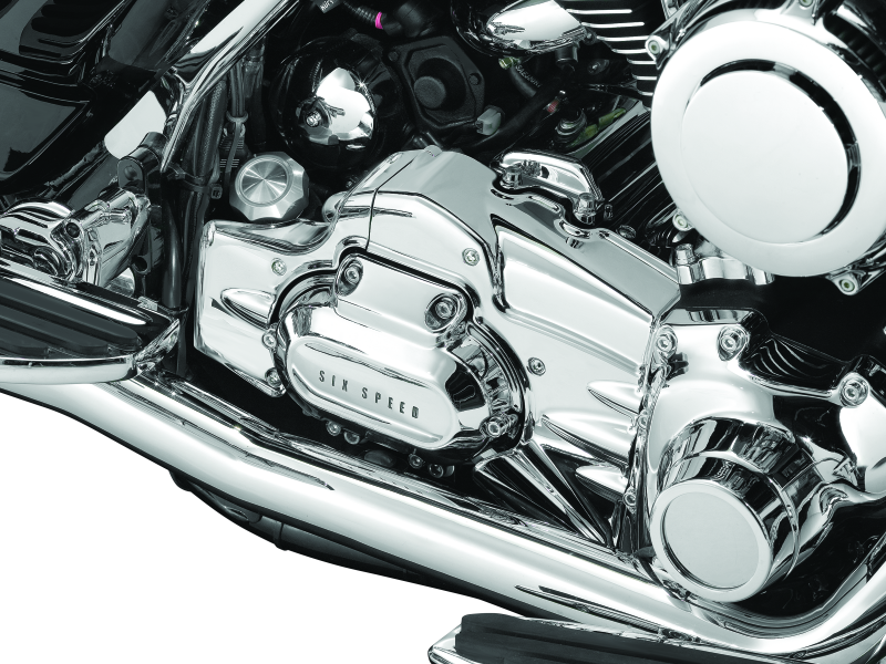 KUR7877-Kuryakyn Transmission Shroud 07-08 Touring with True Dual Exhaust-Exterior Trim-Kuryakyn