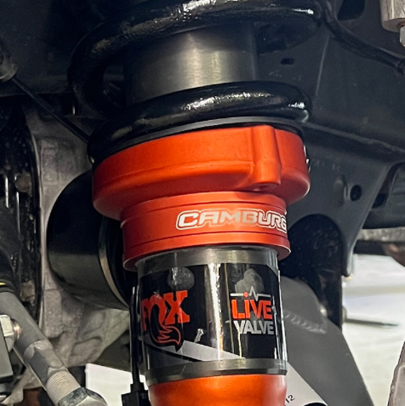 CMBCAM-110227-ORG-Camburg Ford Raptor 21-23 1.5in Front Spring Preload Spacer Kit (Fox Orange)-Preload Adjusters-Camburg