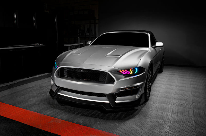 ORL1446-332-Oracle 18-21 Ford Mustang Dynamic DRL w/ Halo Kit & Sequential Turn Signal - ColorSHIFT SEE WARRANTY-Headlights-ORACLE Lighting