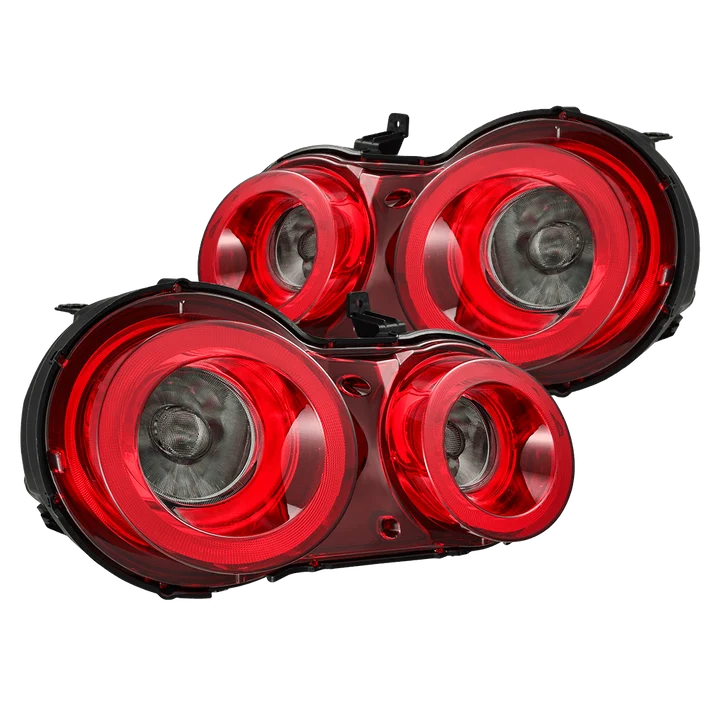 AlphaRex NOVA-Series prismatic LED tail lights in red smoke for the 2009-2025 Nissan GT-R