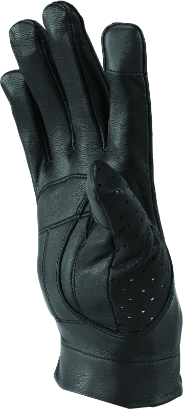 RIV094501-River Road Tucson Leather Perforated Gloves Black Womens - Small-Gloves-River Road