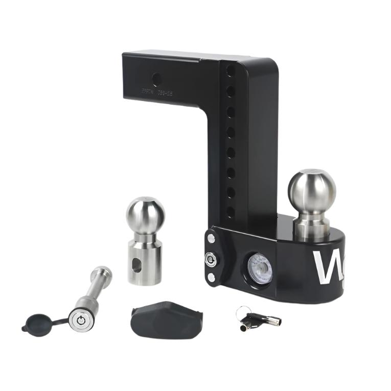 WEIWS8-2.5-KA-CER-BLA-Weigh Safe 8in Drop Hitch w/Built-in Scale & 2.5in Shank (8K/18.5K GTWR) w/WS05 - Black Cerakote-Hitch Ball Mounts-Weigh Safe