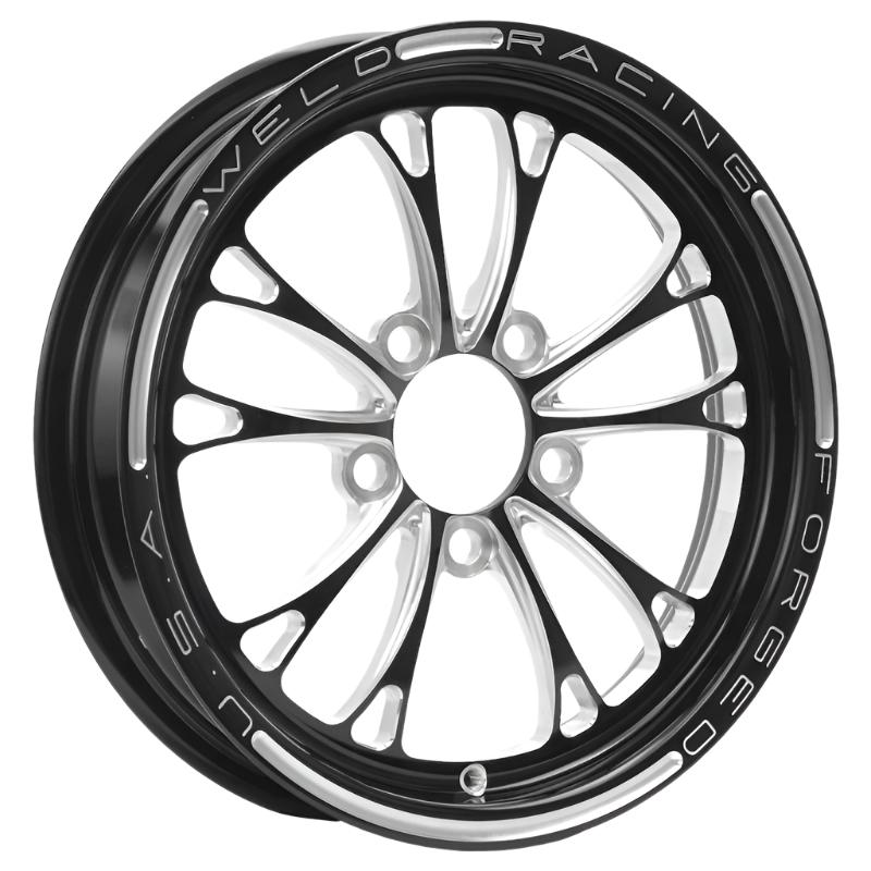 WEL84B-15202-Weld V-Series 1-Piece 15x3.5 / 5x4.5 BP / 2.25in. BS Black Wheel - Non-Beadlock-Wheels - Forged-Weld
