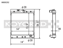 Load image into Gallery viewer, Koyo HH080292 48mm Aluminum Radiator - 1992-2000 Honda Civic and 1993-1997 Del Sol SOHC Manual - image 2
