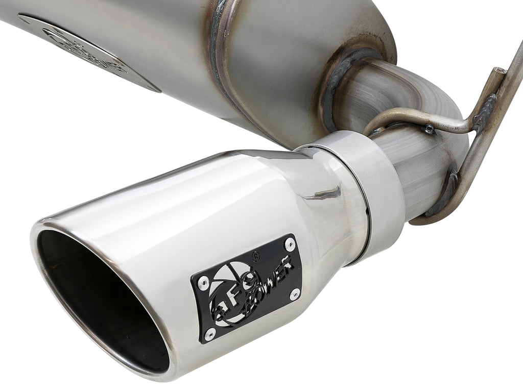 aFe aFe Rebel Series 2.5in 409 SS Cat-Back Exhaust w/ Polished Tips 07+ Jeep Wrangler (JK) V6 3.6L/3.8L