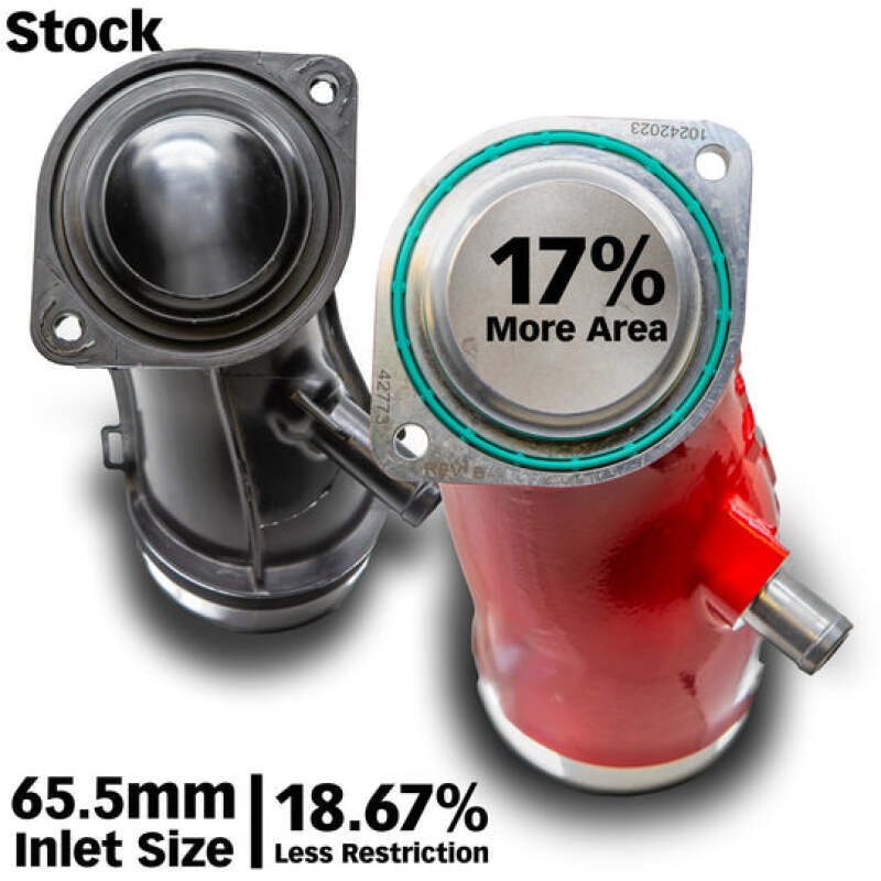 GBE42792-R-Banks Power 17-24 Chevrolet/GMC 2500/3500 6.6L Duramax L5P Monster-Ram Turbo Inlet Elbow - Red-Short Ram Air Intakes-Banks Power