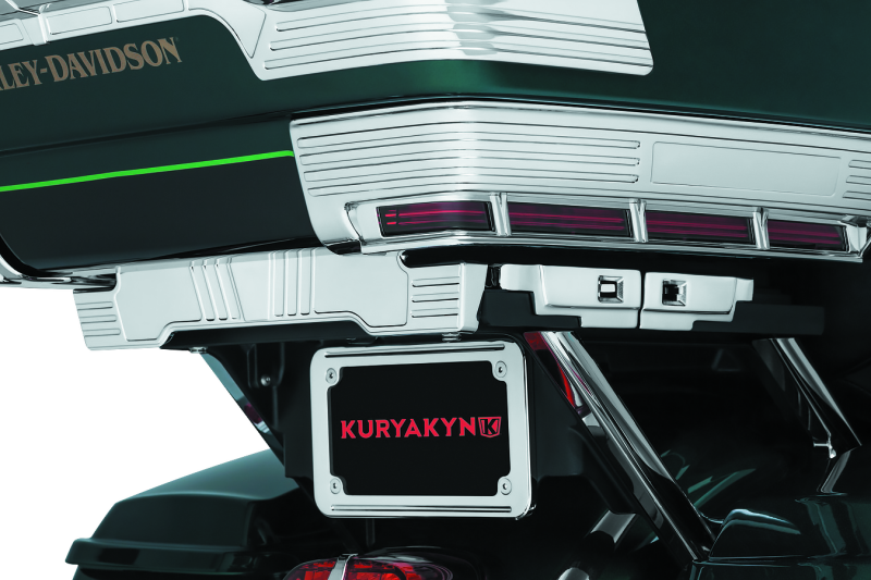 KUR8731-Kuryakyn Quick Adjust Tour-Pak Relocator 14-Up Touring Chrome-Cargo Organization-Kuryakyn