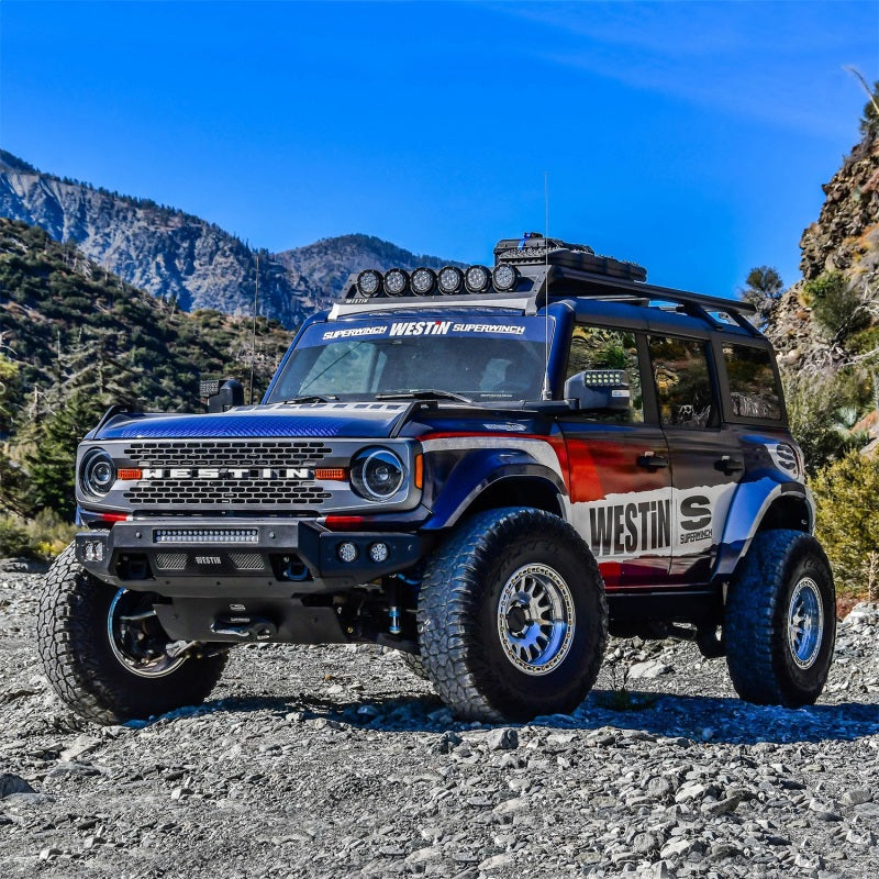 SUW2404185-Superwinch 21-24 Ford Bronco Hidden Winch Mount - Black-Grille Guards-Superwinch