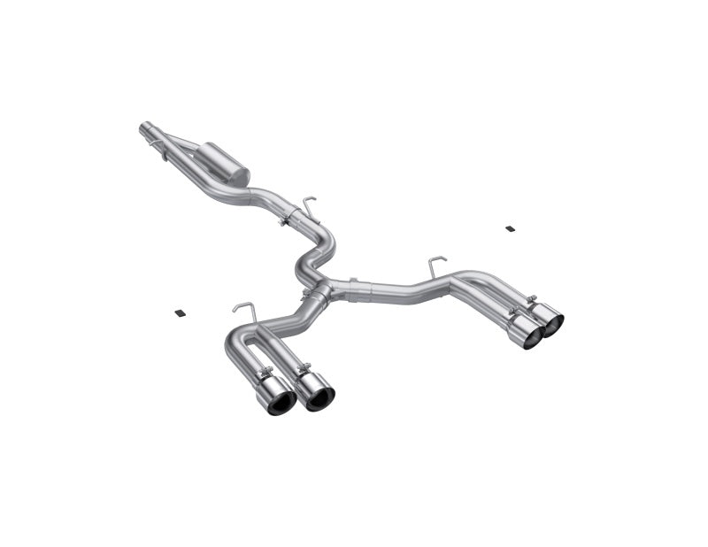 MBRPS4620304-MBRP 22-24 Audi S3 2.0L Armor Pro T304 SS 3in Cat-Back Quad Split Rear Exhaust - Valve Delete-Catback-MBRP